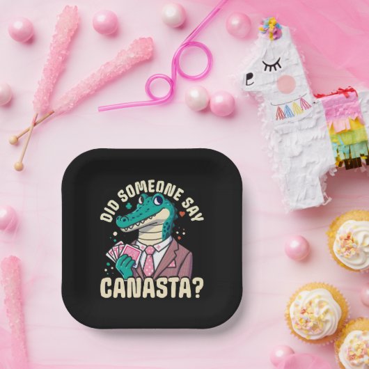 Zei iemand Canasta? Papieren Bordje (Feest)