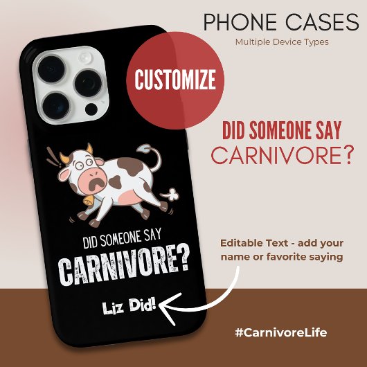 Zei iemand carnivoor grappige vleesliefhebber? Case-Mate iPhone case