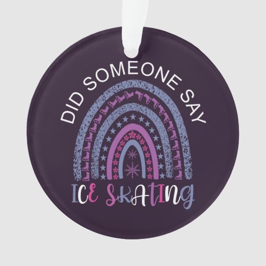 Zei iemand dat ijsschaatsen ornament (voorkant)