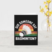 Zei iemand een grappige badmintonshuttle? kaart (Gele Bloem)