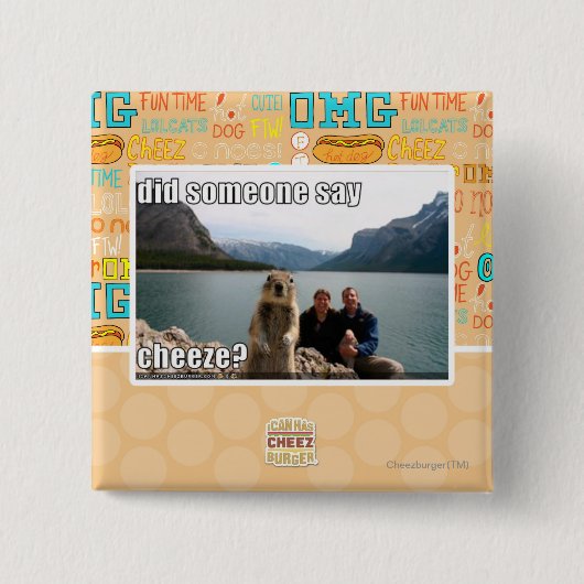 Zei iemand goedkoop? vierkante button 5,1 cm (Voorkant)