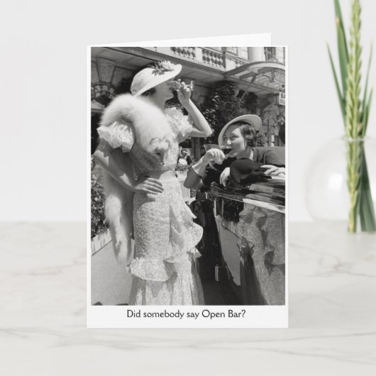 - Zei iemand open bar?, Kaart (Voorkant)