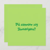 Zei iemand Shenanigans? Happy Patricks Day Save The Date (Voorkant / Achterkant)
