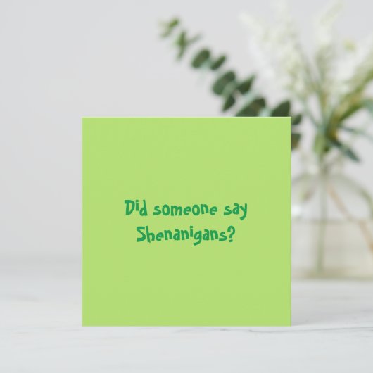 Zei iemand Shenanigans? St. Patrick's Day (Staand voorkant)