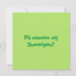 Zei iemand Shenanigans? St. Patrick's Day