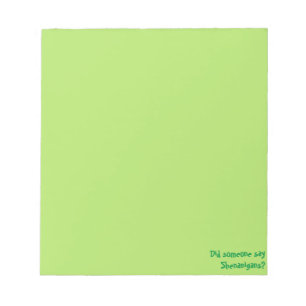 Zei iemand Shenanigans? St. Patrick's Day Notitieblok