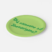 Zei iemand Shenanigans? St. Patrick's Day Papieren Bordje (Gekanteld)