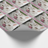 Zei iemand taart? Funny Kitten Wrapping Paper Cadeaupapier (Hoek)