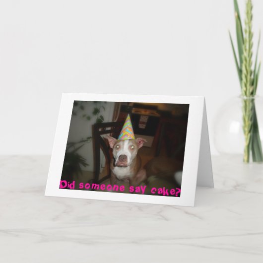 Zei iemand taart? kaart (Voorkant)