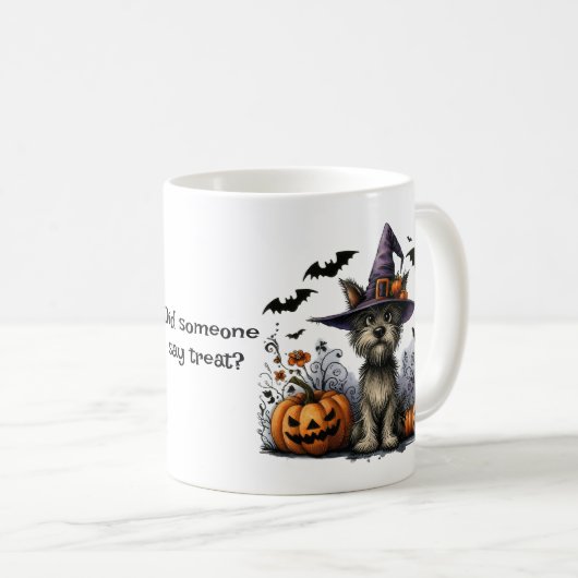 Zei iemand traktatie? Schattigee hond in het Pet v Koffiemok (Voorkant rechts)