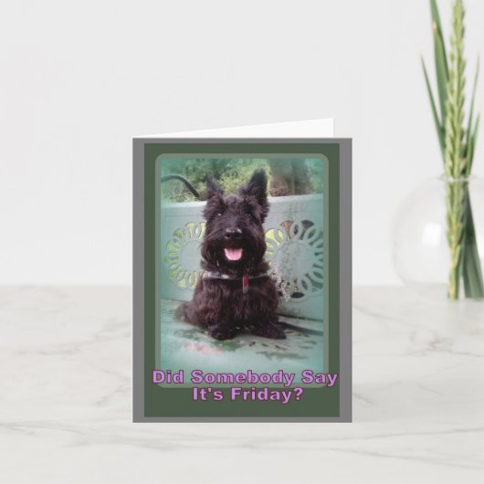 Zei iemand vrijdag? bedankkaart (Voorkant)