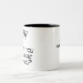 Zei ik dat je het kanaal kon veranderen? tweekleurige koffiemok (Center)