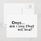 Zei ik dat luid? briefkaart (Voorkant / Achterkant)