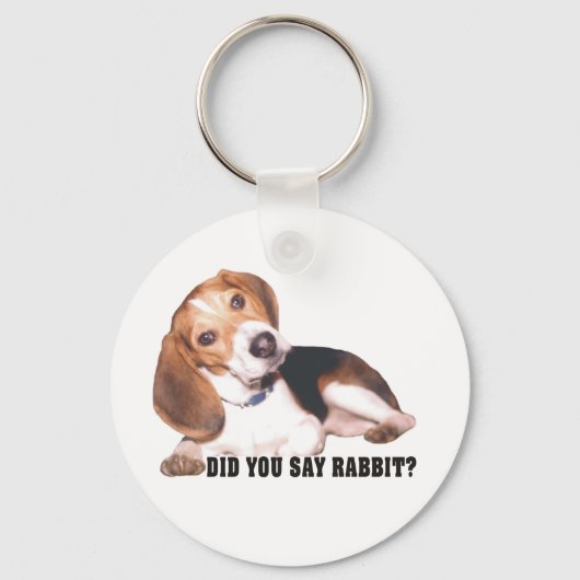 Zei je dat Rabbit Beagle Sleutelhanger (Voorkant)