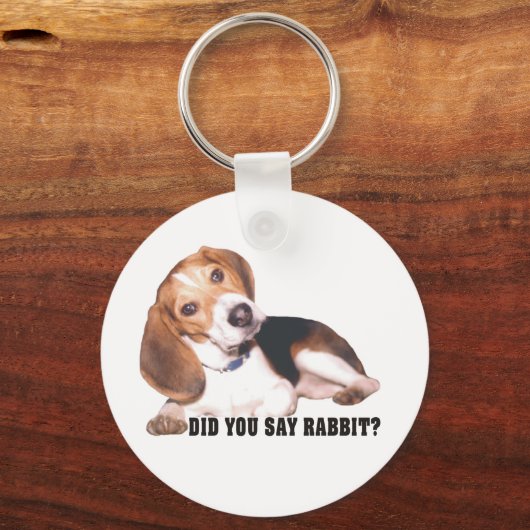Zei je dat Rabbit Beagle Sleutelhanger (Voorkant)