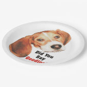 Zei je Goodies? Beagle Papieren Bordje (Gekanteld)