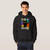 Zei je hacken Zwarte Kat Hoodie (Voorkant volledig)