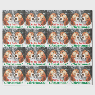 Zei je Kerstmis? Beagle-omslagpapier Cadeaupapier