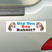 Zei je konijn? Beagle Bumpersticker (Op auto)