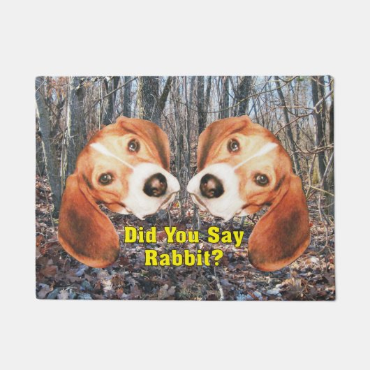 Zei je konijn? Beagle deurmat (Voorkant)