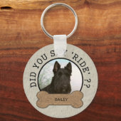 Zei je Ride? Funny Dog Custom Photo and Name Sleutelhanger (Voorkant)