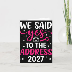 Zei tegen het adres 2027 Housewarming verhuisdag Kaart