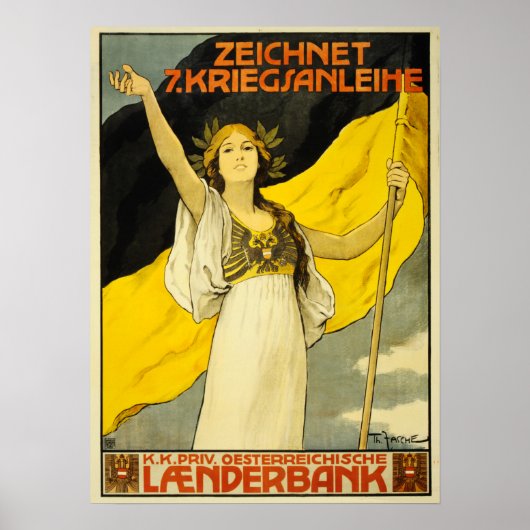 ZEICHNET KRIEGSANLEIHE War Bonds Austria Hongarije Poster (Voorkant)