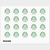 Zeida Name Clover Boho Rainbow Vierkante Sticker (Vel)