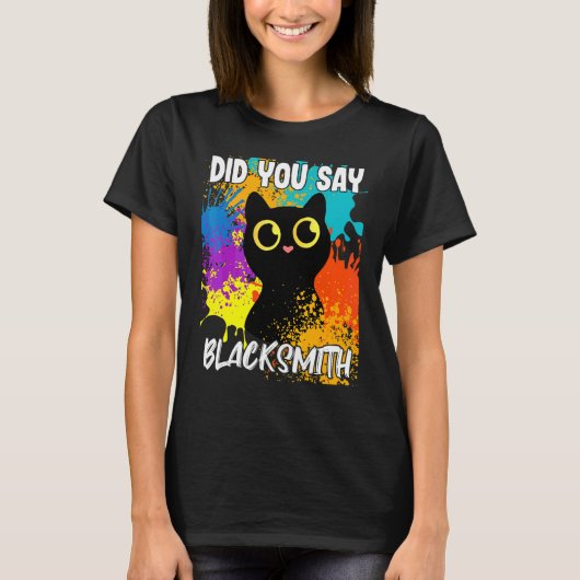 Zeiden jullie Smit Zwart Kat T-shirt (Voorkant)