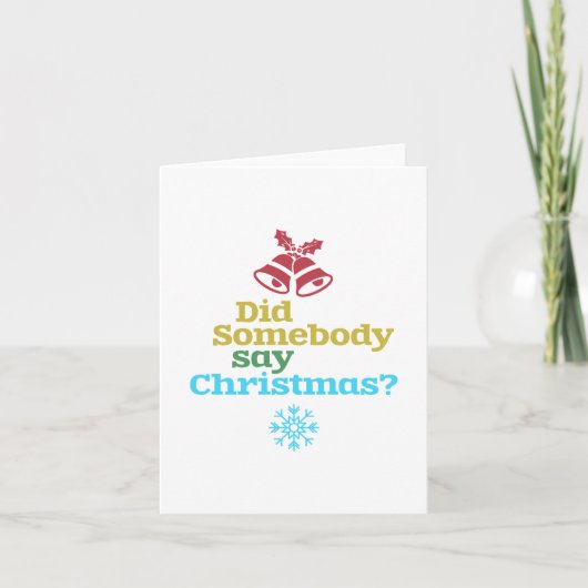 Zeiden Sommigen Kerstmis Kaart (Voorkant)