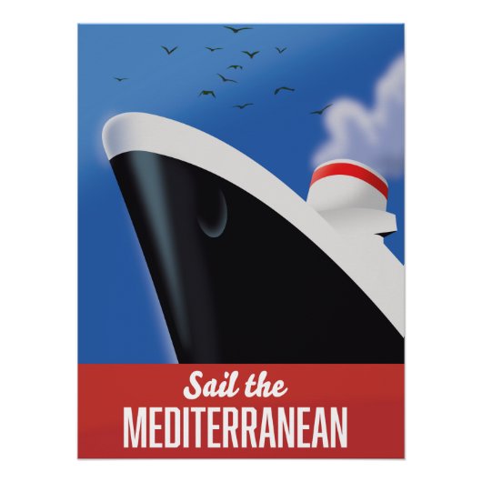 Zeil door de Middellandse Zee Perfect Poster (Voorkant)