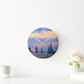 Zeil in Zonsondergang Ronde Klok (Huis)
