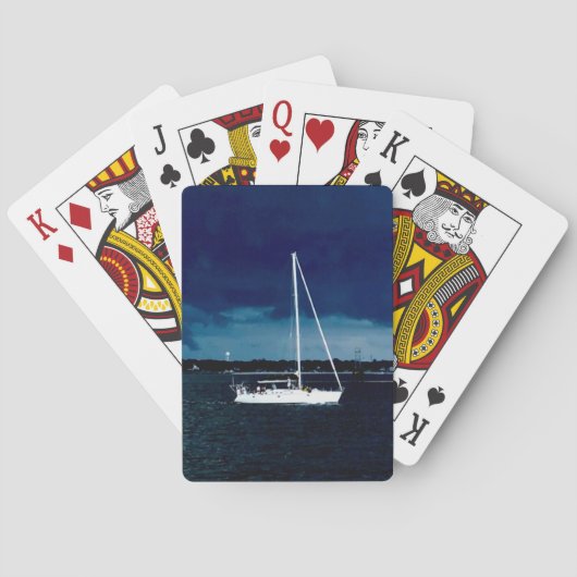 Zeil op het Blauw Pokerkaarten (Achterkant)