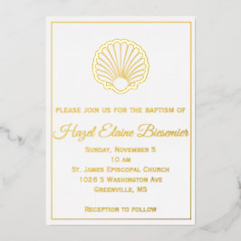 Zeil Schelp Gerande Folie Uitnodiging