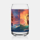 Zeil schip op een stormachtig Zee Blikvorm Glas (Rechts)