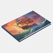 Zeil schip op een stormachtig Zee Gastenboek (Hoek)