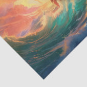 Zeil schip op een stormachtig Zee Tissuepapier (Detail)