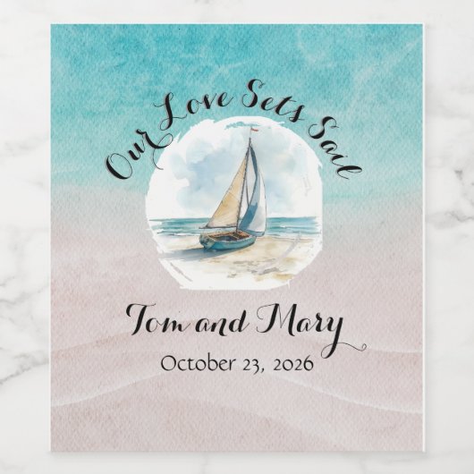 Zeil sticker voor wijnfles  (Enkel label)