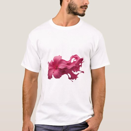 Zeil & Stijlvolle ABSTRACTE BLOEM Draagbaar T-shirt (Voorkant)