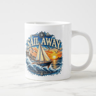 Zeil Weg Zeil door de Onbekende Blauwe Scheepvaart Grote Koffiekop