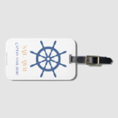 Zeil Weg Zeilschip Roer Bagagelabel (Voorkant (horizontaal))
