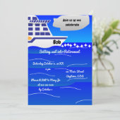 Zeil zetten in pensioen kaart (Staand voorkant)