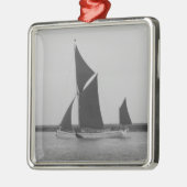 Zeilakschip herinnering metalen ornament (Links)