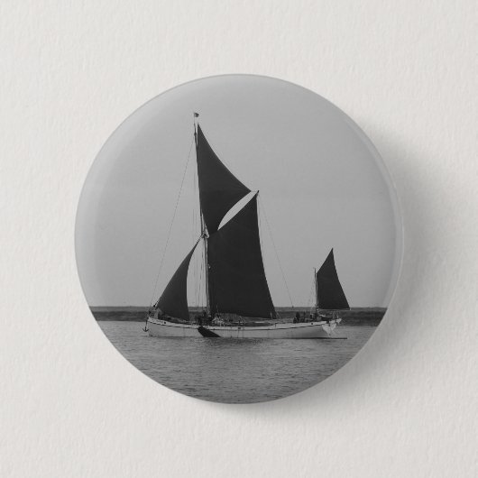 Zeilakschip herinnering ronde button 5,7 cm (Voorkant)