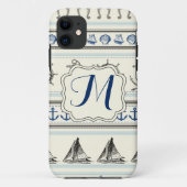 Zeilanker Nautische Rop Monogram IPHONE 5 Hoesje (Achterkant)