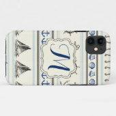 Zeilanker Nautische Rop Monogram IPHONE 5 Hoesje (Achterkant (horizontaal))