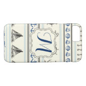 Zeilanker Nautische Rop Monogram iPhone 7 Hoesje (Achterkant (Horizontaal))
