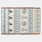 Zeilanker Nautische Touw Knoop Gooi Deken (Voorkant)