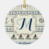 Zeilanker Nautische Touw Knoop Patroon Ornament (Voorkant)