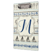 Zeilanker Nautische Touw Monogram Clip Board Klembord (Links)